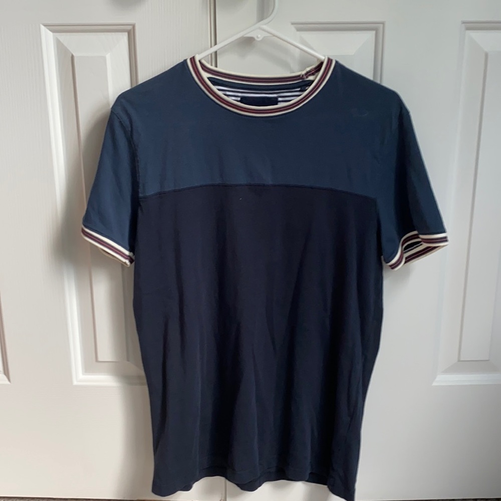 Men’s blue Denim and Flower T-Shirt